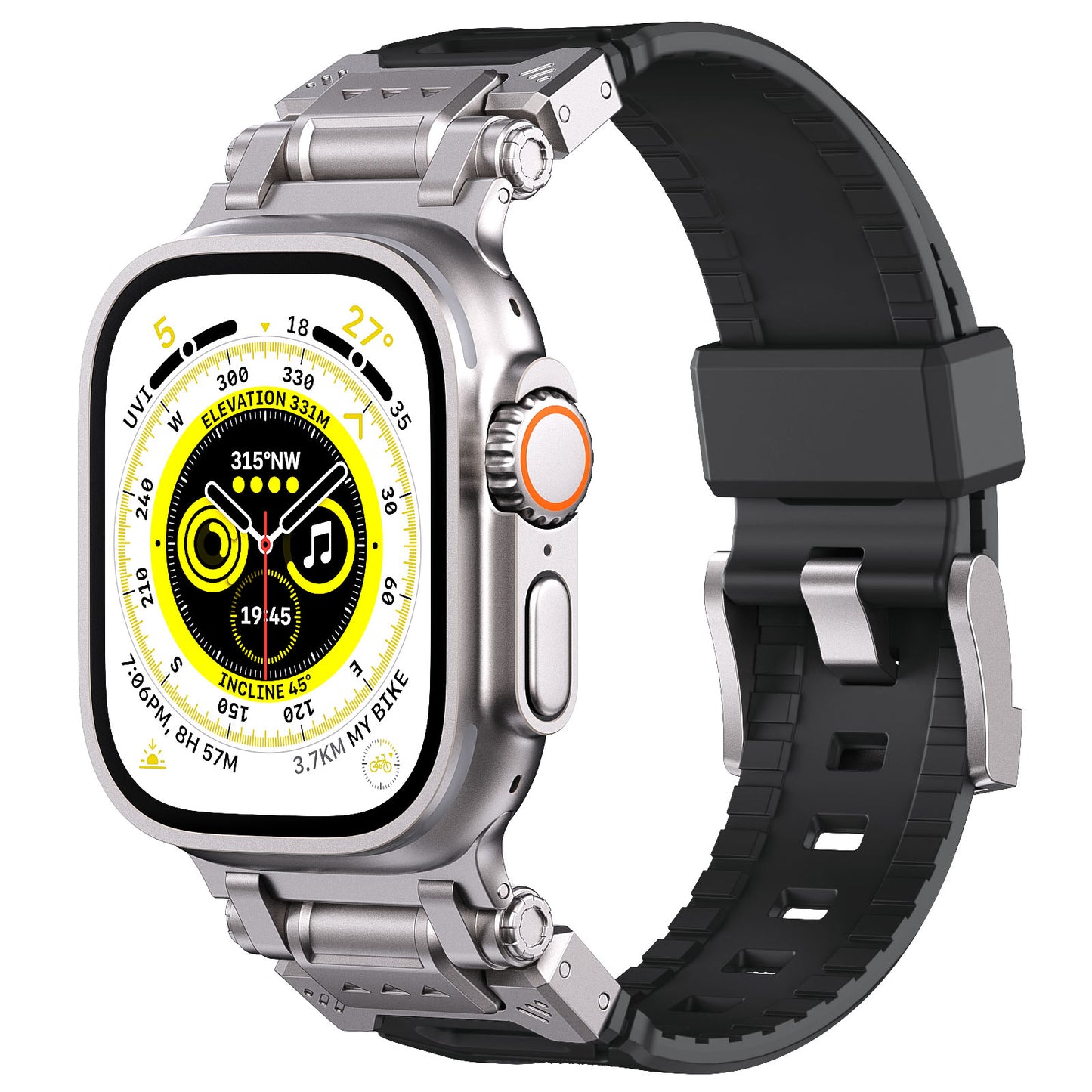 For Apple Watch AppleiWatchUltra Armor metal plus silicone strap Explorer Sports outdoors