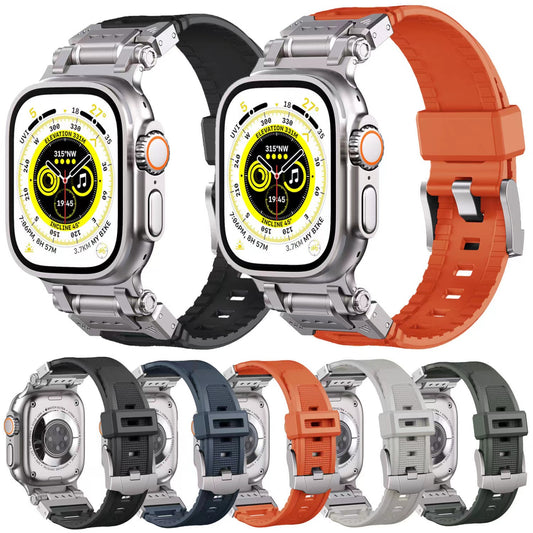 For Apple Watch AppleiWatchUltra Armor metal plus silicone strap Explorer Sports outdoors