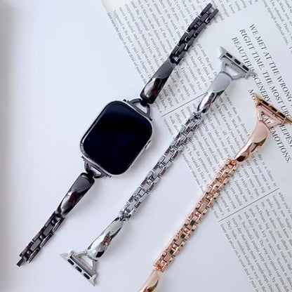 For Apple Watch strap watch1-9, se, UItra simple temperament bracelet strap small fragrance metal jewelry strap