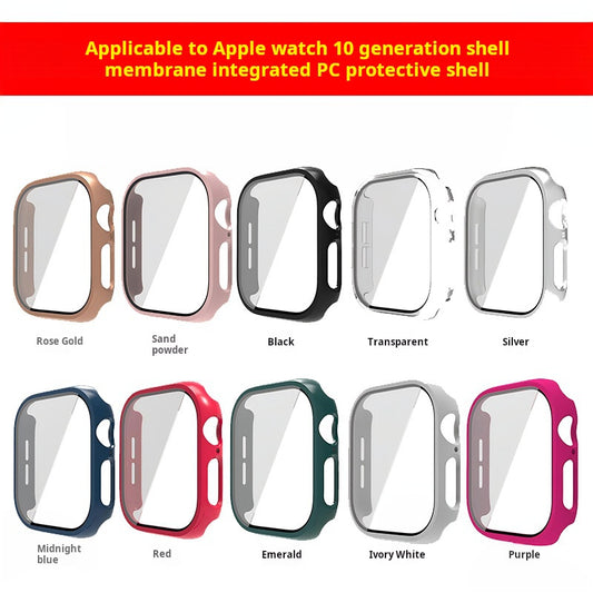 Applicable to Apple watch10 generation watch protective case watch series10PC frosted toughened film integrated