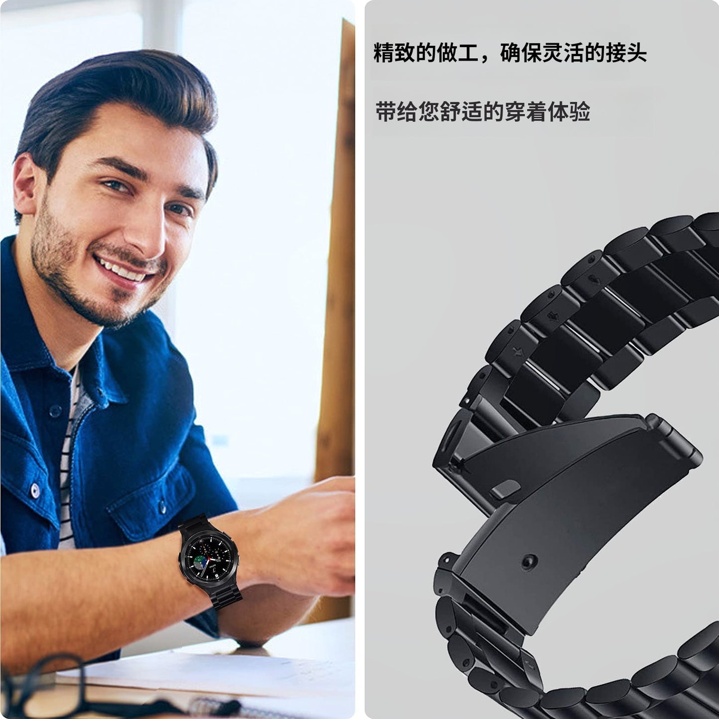 Applicable to Samsung watch 6Classic watch with watch5Pro Titanium Smart Watch 6/4 wristband