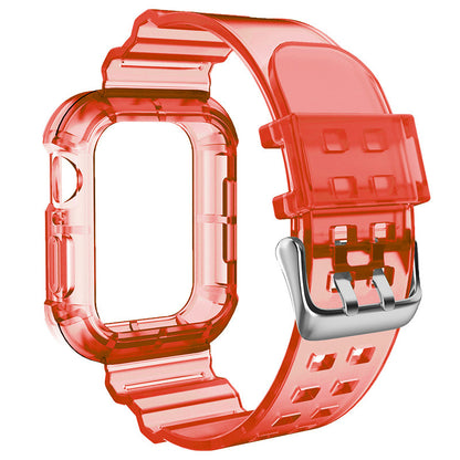 for Apple Watch 1-9 generation transparent Glacier integrated watch case Apple iwatch ultra Watch with Apple se strap