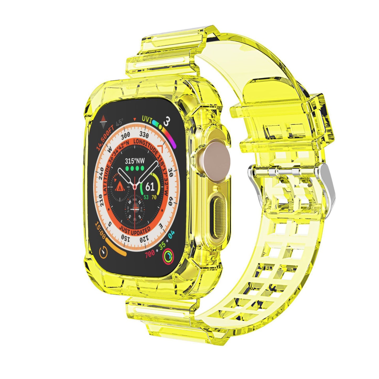 for Apple Watch 1-9 generation transparent Glacier integrated watch case Apple iwatch ultra Watch with Apple se strap